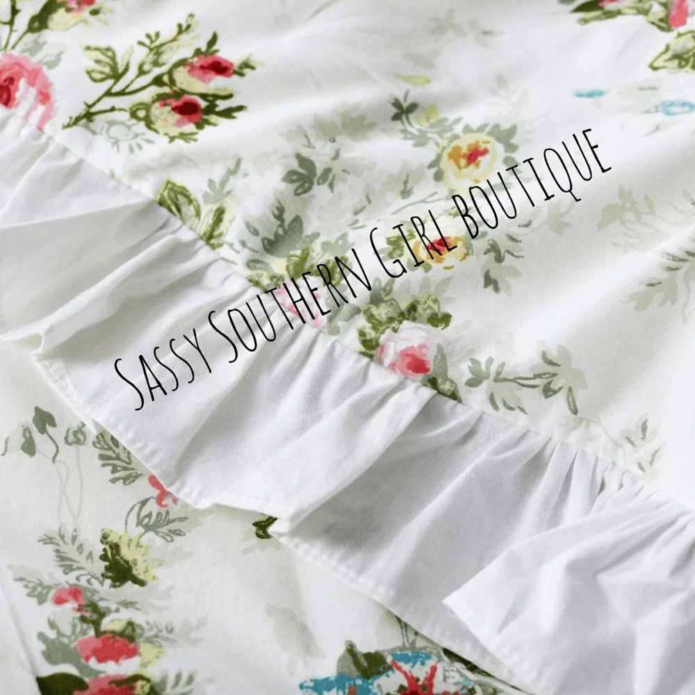 🆕⭐ Country Cottage floral cotton duvet set